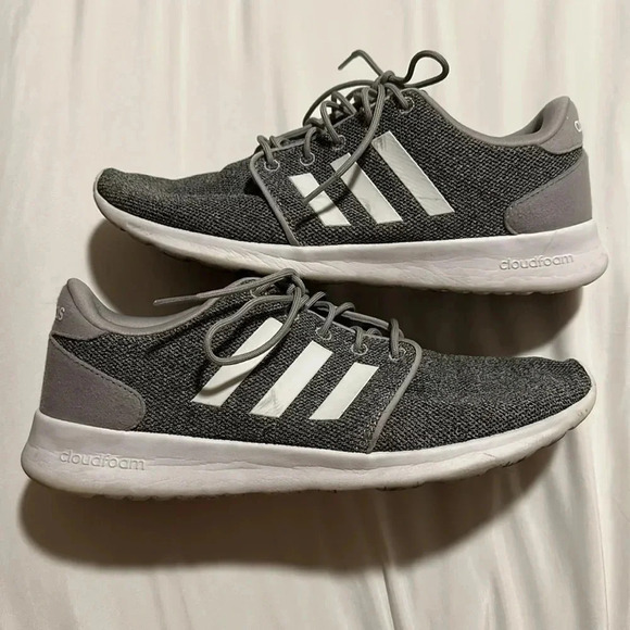 Adidas Size 10 Cloudfoam QT racer gray/white - Picture 1 of 5